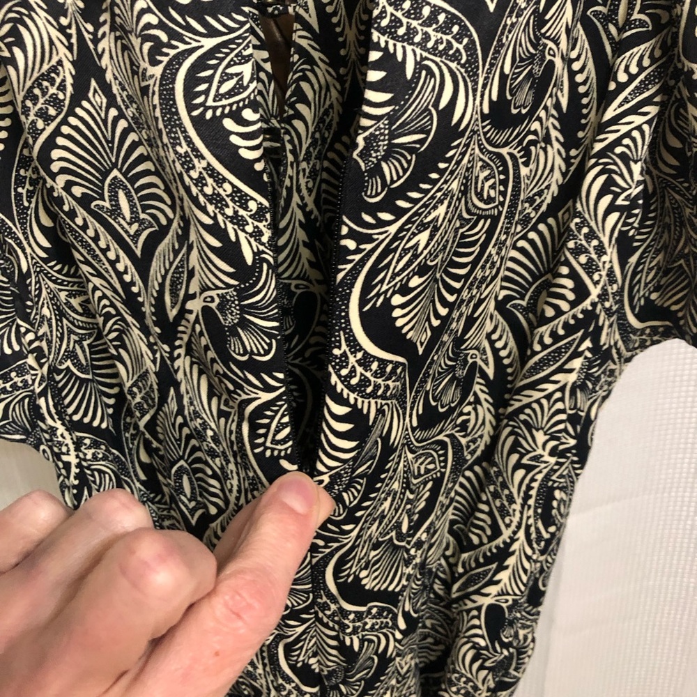 Anthropologie Black and Cream Patterned Jumpsuit - Picture 6 of 7